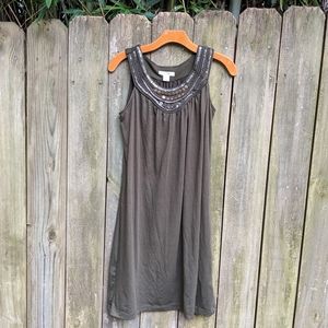John Paul Richard Olive Sleeveless Dress Small